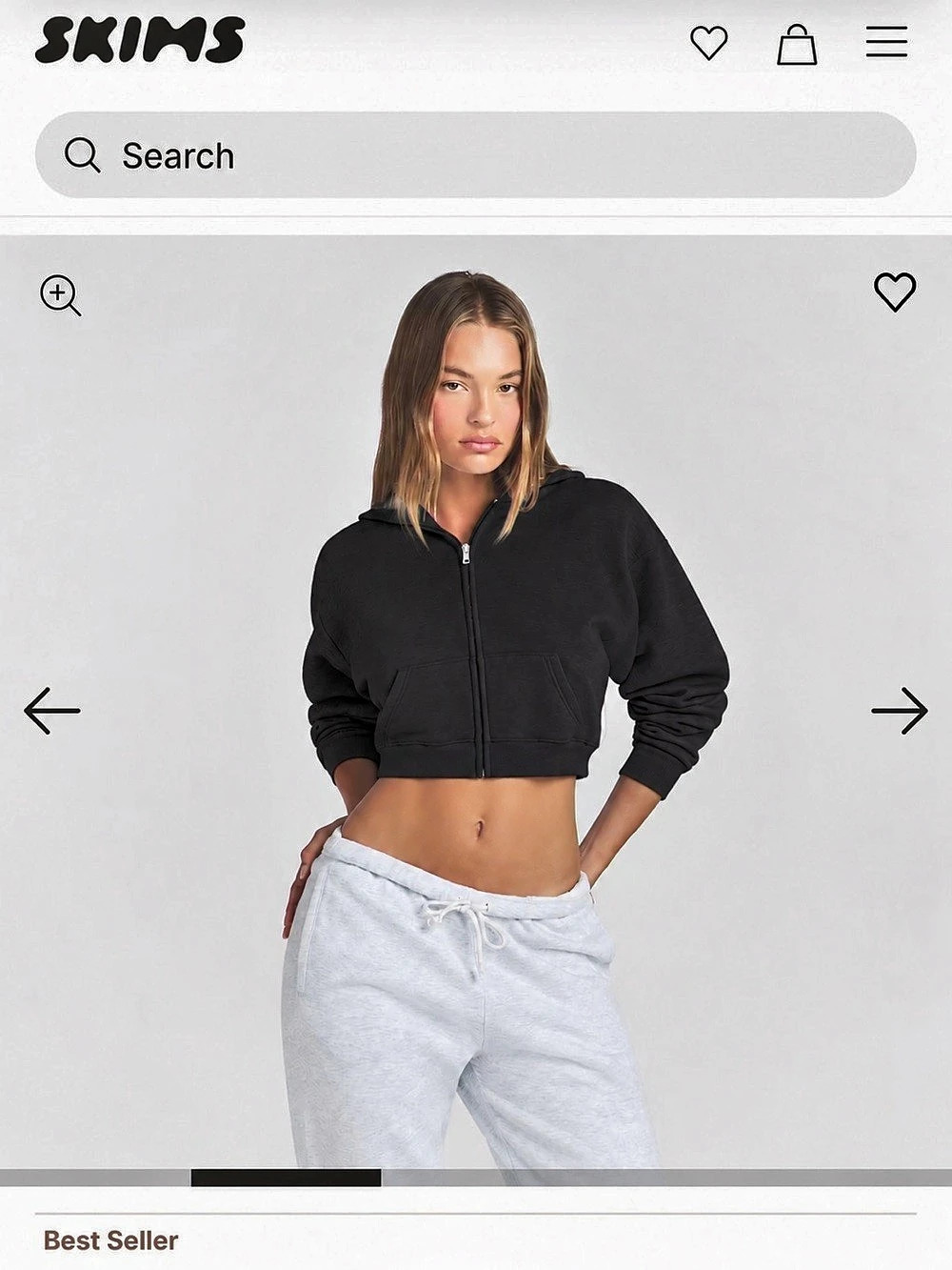 New SKIMS cropped hoodie